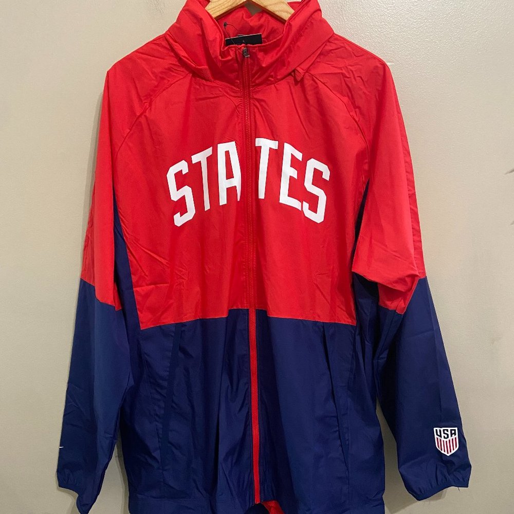 Nike Team USA Soccer USMNT Water-Repellent Full Zip Jacket Men 2XL CN7075-688